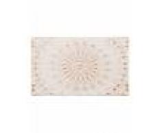 benuta PLUS Alfombrilla de baño Luis Beige/Cobre 60x100 cm - Alfombra para cuarto de baño