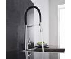 HUDSON REED Grifo Mezclador de Cocina Negro con Ducha Extraíble - HUDSON REED