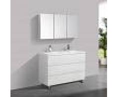 STANO Mueble Lavabo + Lavabo 120 cm MONTADO - Blanco VERONA - STANO