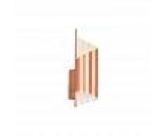 HOMEMANIA Lampara de Pared Marte Apliques - Oro Rosa, Blanco en Metal, 8 x 10 x