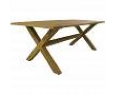 EDENJARDIN Mesa de exterior madera teca reciclada Teca grado A de alta calidad