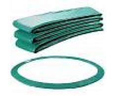 Arebos Almohadillas de seguridad Cojín Trampolín 487cm Verde