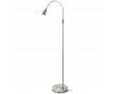 JANDEI Lampara de pie LED COLLUM acero mate bombilla led GU10 - JANDEI