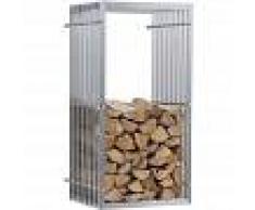 CLP Estantería para Guardar Leña Irving de Pared Acero inoxidable 40x50x100