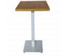 MUEBLES MARIETA Mesa Milán alta white - 90cm x 90cm x 110cm - MUEBLES MARIETA