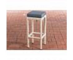 CLP Taburete Outdoor Alia 5mm Redondo/blanco perla Gris hierro - CLP