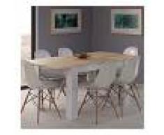 HD DECO Conjunto 6 Sillas con Mesa de Comedor Extensible, , Medidas: 140-190 cm