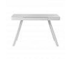 MILIBOO Escritorio conectado multimedia - Cristal y metal blanco CLEVER