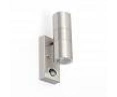 QAZQA Moderno Aplique exterior acero IP44 con sensor de movimiento
