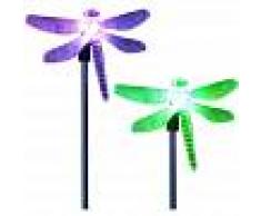 ASUPERMALL 2 piezas, luz de estaca de jardin solar LED, luz de decoracion de
