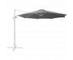 BELIANI Sombrilla de jardín gris oscuro/blanco ø300 cm SAVONA - BELIANI
