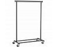 SONGMICS Percha de Ropa sobre Ruedas, Capacidad de Carga hasta 70 kg,