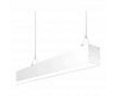 LEDBOX Lámpara colgante SERK, 70W, 208cm, DALI regulable, blanco, Blanco