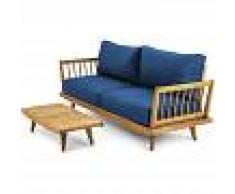 CHILLVERT Conjunto de Jardín de Madera Chillvert Jersey Sofá + Mesa Baja