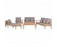 BELIANI Conjunto de jardín de madera PATAJA - BELIANI