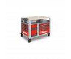 BETA TOOLS Carro Super Tank Con Mesa De Trabajo Y Diez Cajones Color Rojo Beta