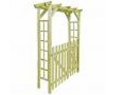 VIDAXL Arco de rosas de jardín madera impregnada 150x50x200 cm - VIDAXL