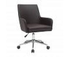 MILIBOO Sillón de oficina diseño marrón SHANA - MILIBOO