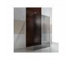 BERNSTEIN Cabina de ducha fijo lateral de vidrio, ahumado, EX101, medida a