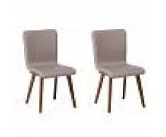 BELIANI Conjunto de 2 sillas de comedor grises IRIS - BELIANI