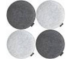 DUNEDESIGN 4 Cojines de Fieltro para Sillas Ø 35x3 Cojín de Asiento Redondo
