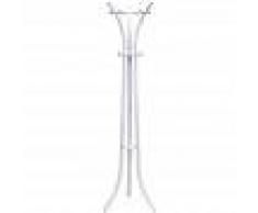 SONGMICS Perchero Percha de pie Colgar Ropa - aprox. 176cm Metal Hanger Blanco