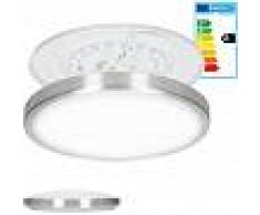 ECD GERMANY LED techo panel luz baja cocina baño pared lámpara 12W redondo blanco