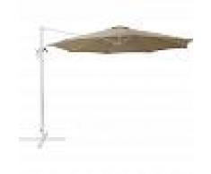 BELIANI Sombrilla de jardín beige arena/blanco ø300 cm SAVONA - BELIANI
