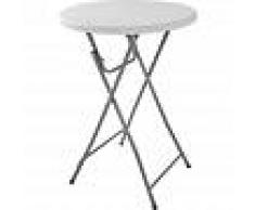 TECTAKE Mesa alta Pascal - mesa elegante auxiliar, mesa alta con estructura de