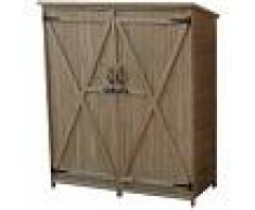 GARDIUN Caseta Armario Gardiun Sundy 140x50x162 cm Madera Maciza para Exterior