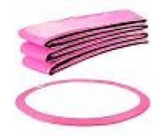 Arebos Almohadillas de seguridad Cojín Trampolín 487 cm rosa