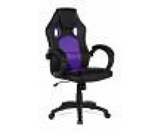 BELIANI Silla de oficina - Giratoria - Piel sintética - Violeta - REST - BELIANI