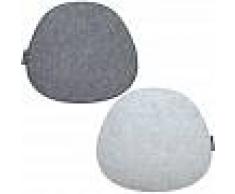 DUNEDESIGN 2 Cojines de asiento de Fieltro para Sillas 40x37x0,8 cm Ovalado