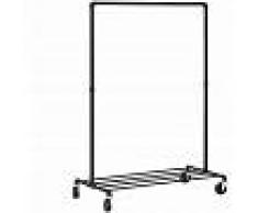 SONGMICS Perchero Burro Industrial con Ruedas, Capacidad de Carga de 90kg,