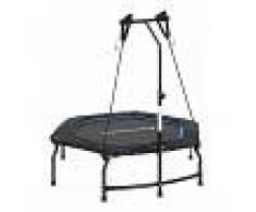 SONGMICS Mini Fitness Trampolín, 128cm Rebounder de Ejercicios, Cardio