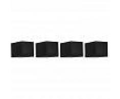 QAZQA Moderno Set de 4 apliques de pared TRANSFER negro Aluminio Cubo