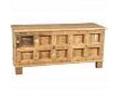 BISCOTTINI Cofre, baúl, banco, contenedor, estuche, original antiguo en madera de