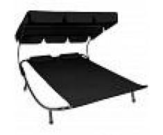 TECTAKE Tumbona doble - hamaca para dos personas, mueble de jardín exterior con