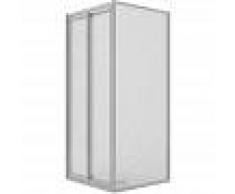 IDRALITE Cabina de ducha en ángulo 80x90CM H185 Cristal Impreso C Fijo+Saloon 2