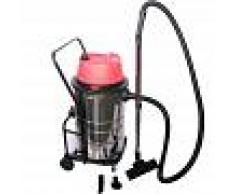 BISON Aspirador industrial con carro BS60L 60L 1400W taller oficina parquet