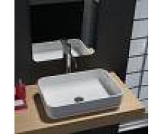 BERNSTEIN Lavabo para apoyar de piedra sólida PB2133 - en blanco mate, negro