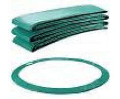 Arebos Almohadillas de seguridad Cojín Trampolín 457cm Verde