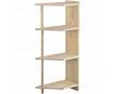 ASTIGARRAGA KIT LINE Estantería librería Gala esquinera de 4 baldas de madera maciza de pino