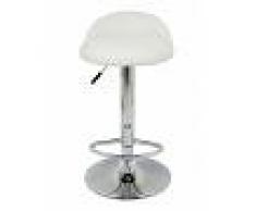 La Silla Española - Taburete con Asiento Redondo, Piel Sintética y