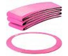 Arebos Almohadillas de seguridad Cojín Trampolín 427 cm rosa