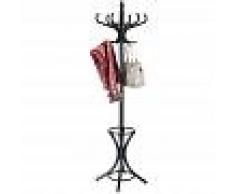 COSTWAY Perchero de Pie Madera 184cm Perchero Árbol con Soporte 12 Perchas para