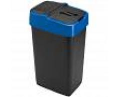 YMBERSA NAYADE Papelera gris negra con tapa basculante 35 Lt. Color Azul. - YMBERSA