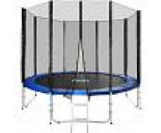 TECTAKE Trampolín con red de seguridad, variante 1 - cama elástica para niños,