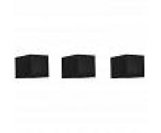 QAZQA Set de 3 apliques de pared TRANSFER negro Adecuado para LED Max.