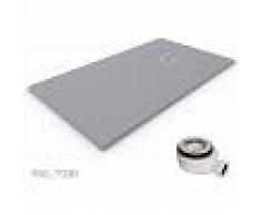 DUCHA.ES PLATO DE DUCHA DE RESINA PIZARRA CARGA MINERAL GEL COAT GRIS CEMENTO